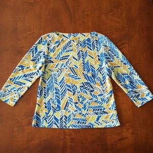 EUC Ruby Rd Petite M Burnout Textured Top